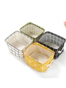 5/1 Desktop Fabric Storage Basket, Desktop Organizer Basket, Storage Box, Multi-Functional Foldable Storage Box, Shelf, Storage Box, Storage Basket, Wardrobe Miscellaneous Storage Basket, Underwear And Socks Storage, Foldable Storage Basket, Cosmetics Storage Box, Holiday Gift, Valentine's Day Gift, Birthday Gift, Suitable For Teachers, Classmates And Family - Multicolor - View 6