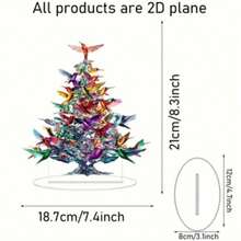 2D 平面，1 件圣诞老人草坪桩装饰，圣诞老人携带礼物，圣诞快乐标志，大型 30x22 厘米户外庭院装饰，无需电力，易于安装地桩 - 彩色 - 查看 6