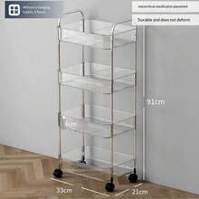 Acrylic Storage Rack, Suitable For Bathroom, Kitchen And Living Room Organization With A Transparent Multi-Layer Design And A 360° Rotation Feature For Easy Access To Tissue Boxes, Cosmetics, And Everyday Essentials; Space-Saving, Clear Acrylic Construction With Smooth Edges; Keeps Countertops Tidy In Vanity, Sink, Pantry, Laundry, And Dining Areas; Versatile, Stylish Storage Solution That Enhances Modern Decor And Daily Efficiency. - Multicolor - View 10