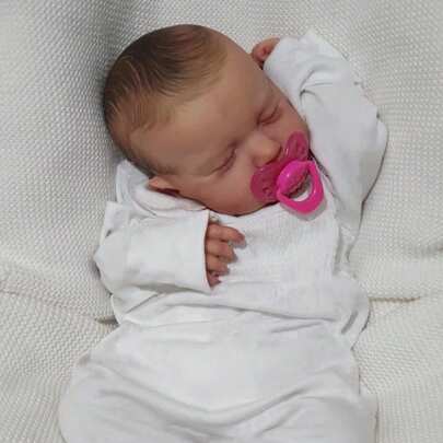 20 Inch Reborn Baby Doll - 50cm Handmade Reborn Preemie Newborn Infant Toddler Doll Doll Gift - Fully Hand-Painted Vinyl Girl Handcraft Art Doll - Christmas/Birthday Gift For Children 3+ Years Old