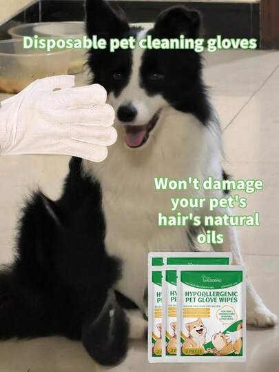 Guantes desechables para aseo de mascotas, limpieza y cuidado suave para el pelo y la piel de perros y gatos
