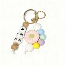 1 Móc khóa tên tùy chỉnh, Quà tặng móc khóa hạt silicon tùy chỉnh, Móc khóa ba lô, Quà tặng cho mẹ. - Móc khóa hoa - Xem 30