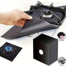 1-4 件 0.1 毫米 PTFE 燃气灶垫，可重复使用不粘炉保护垫，用于厨房/烹饪的快速清洁内衬，