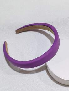 1pc Simple Purple Headband, Suitable For Daily Wear ,Hair Hoop Hairband For Women Head Accessories Beauty Home Hair Accessories,Summer,Holiday,Travel,Festival,Birthday - Purple - View 7