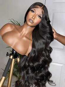 MECRY 真人前发假发 6-36 英寸蕾丝前发假发 13X4 13*6 4*4 5*5 &13*1 黑色波浪蕾丝前发假发 真人前发 200% 密度真实 13X4 蕾丝前发假发 真人前发预拔 Foen 13*1 精灵假发 - 自然色&黑色系 - 查看 6