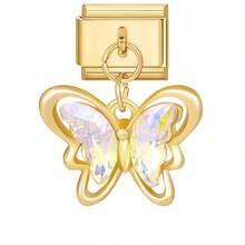 1/5/10/20/30/50pcs Random Mixed Color Gold Modular Pendant Moon Tulip Pendant Detachable Bracelet Module Accessories - Multicolor - View 6