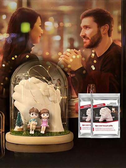 Earepis Hand Casting Kit: Preserve The Beauty - Perfect DIY 3D Molds For Couples' Hand And Foot Impressions - Ideal Valentine'S Day Gift,Can Be Used For Home Decoration, Car Decoration, Office Desk Decoration, Dining Table Decoration, Teacher's Day Gift, Birthday Gift, Mother's Day Gift, Thanksgiving Gift, Artificial Flowers