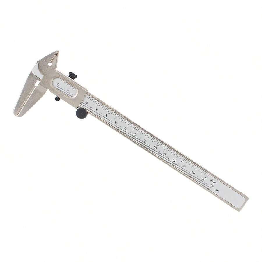 Calibrador Vernier / Pie de Rey de Acero 6" (150mm) FUMETAX | Medición de Precisión 4-en-1 | Paquímetro de Alta Exactitud (SW-22103) - Plateado - Ver 1