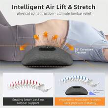 3 In 1 Electric Lumbar Traction Massager Pillow Vibration Heating Back Sciatica Pain Relief - Dark Grey - View 5
