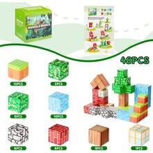 WEISPO Bloques Magneticos para Niños,Bloques Magnéticos Juguetes Construccion,Juguete Creativo de construcción apilable,Juguete Educativo Adecuado para niños y niñas Mayores de 3 años (Estilo A) - Estilo B - Ver 6