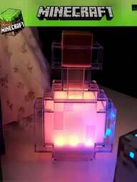 Botella de poción que cambia de color Minecraft, recargable, luz nocturna de 7 colores, lámpara de poción portátil, luz nocturna decorativa, modelo de lámpara de Minecraft, regalo de periféricos de juego, lámpara de modelo, juguete luminoso, suministros de fiesta con tema de Minecraft, estilo píxel de Minecraft
