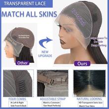 Beaushine 13x4 Ombre Lace Front Bobo Wig, Real Human Hair, 1B/Blue, Women's Real Hair Bobo Wig, 13X4 Deep Blue Lace Front Bobo Wig, 180% Density, Each Hair Carefully Trimmed, With Baby Hair - Piano Color - View 5