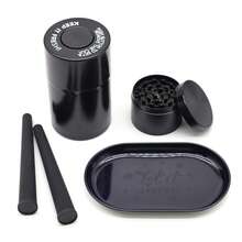 Gift Set - Odor-Proof Bag, Includes 2 Smoking Tubes, Metal Ashtray, 4-Layer Grinder, Vacuum Storage Jar, Odor-Proof Bag With Password Lock, 3 Color Options, Suitable For Parties, Gatherings And Daily Use, Great Gift For Valentine's Day - Multicolor - View 7