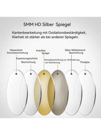 70cm Round LED Bathroom Spiegel Lighting, Wand Mounted, Anti Fog, Adjustable Temperature Dimmable, Makeup Bedroom Bathroom, Slimme Moderne Home view 10