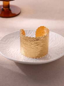 1pc Stainless Steel European & American Style Cross Openable C-Shaped Minimalist Bracelet For Men & Women