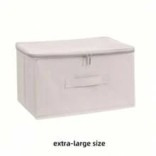 天山收纳盒（1个/2个装），大容量家用衣柜衣物床上用品整理收纳盒，文具收纳篮