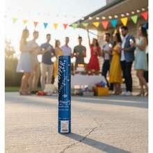 5pz Celebración especial tubo de confeti explosión segura fácil de usar fiestas eventos familiares mexicanos - Azul Marino - Ver 2