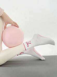 Bowknot Women'S Non-Slip Yoga & Pilates Long Socks - Grippy Ballet/Barre/Dance Socks With Silicone Gel Dots, Anti-Skid Grips, Moisture-Wicking Mesh, Cute Bow Detail; For Yoga, Pilates, Pure Barre, Ballet, Dance, Gym, Studio, Home; Washable Nude Casual Fashion Socks; Slip-Resistant On Hardwood & Mats; Toe-Separator/Full-Toe Options; Light Compression For Arch Support; Gift For Dancers & Yogis,Halloween Gifts, Christmas Gifts - Multicolor - View 5