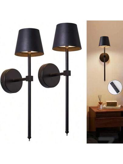 Moderne Minimalist Wireless LED Wand Lights, USB Rechargeable Remote Control, Dimmable, Sleep Timing Lighting, Flexible Placement Bedroom, Living Room, Hallway,