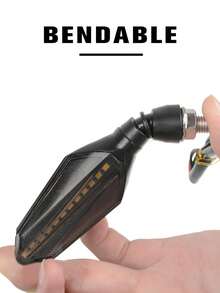 Motorcycle Turn Signal LED Indicator Blinker Light White Amber DRL Arrows LED Sequential Flowing 12V 10mm Compatible With Honda For