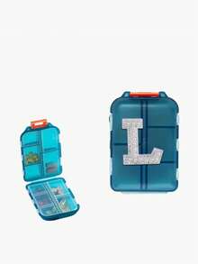 1pc New Pearl Letter A-Z 10 Grids Pill Box Organizer - Portable Folding Medicine Box, Daily Medication Planner And Capsule Dispenser, Suitable For Travel, Vitamins, Supplements, Weekly Travel Pill Box, Travel Pill Organizer - Multicolor - View 21