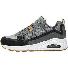 Skechers 女鞋新款一腳蹬緩震健步鞋輕便休閒運動鞋 - 黑色/灰色 - 查看 4