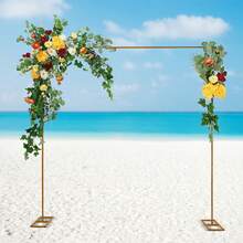 3*3M Yellow Wedding Backdrop Stand, 20mm Square Tube - Sturdy Decor Frame For Reception & Ceremony - Default - View 9