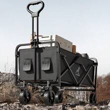 Camping Portable Trolley, Outdoor Camping Equipment Folding Trolley, Suitable For Streets, Beaches, Picnics, Hiking And Outdoor Camping - 彩色 - 查看 4