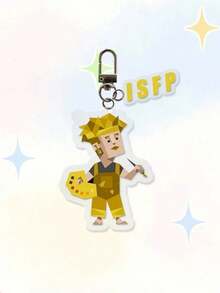 Mbti Keychain MBTI 16 Personalized Goods Acrylic Keychain School Bag Strap Accessory Character Gift Cute Keychain - Multicolor - View 4