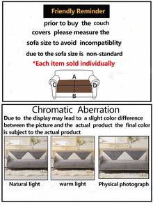 1pc Thick Plush Sofa Cushion Cover, Modern Minimalist Anti-Slip Sofa Seat Pad, Dust-Proof And Washable Sofa Slipcover, Soft And Fade-Resistant, Pet-Friendly, Fits L-Shaped Sofa And 1/2/3/4 Seater Sofa, Suitable For Bedroom, Office, Living Room - Dark Grey - View 12
