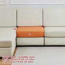 单件装提花弹力沙发套，现代防污沙发套，简约风格沙发套装，适用于客厅、卧室、户外沙发、L型沙发、贵妃椅/转角沙发组合、沙发垫套，家居装饰通用座椅沙发，四季皆宜 - 橘色 - 查看 16