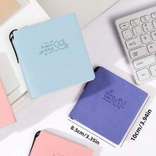 Mini Embossed Pocket Notebook "Animal Park", Portable Blank Notepad, High-Quality PU Cover, Birthday Gift - Multicolor - View 7