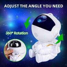 Star Projector Galaxy Night Light Astronaut Space Projector Starry Sky Nebula Ceiling LED Light For Bedroom, Home Decoration, Suitable For Children's Gifts - 星星 - 查看 9