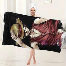 1 Pc One Piece Bath Towel, Quick-Drying Towel, Christmas Gift, Cute Cartoon Print, Suitable For Home, Sauna, Or Hot Spring, Machine Washable, Soft And Comfortable, Suitable For All Seasons, Sauna Towel, Household Towel, Printed Pattern, Modern Design, Microfiber Towel, Soft Fabric, Beach Accessory, Gift For Gift Shoppers, Anime Fans - Multicolor - View 25