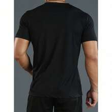 5-Pack Men's Quick-Dry Running T-Shirts – Short Sleeve Crew Neck Athletic Tops, Breathable Moisture-Wicking Shirts For Gym & Training - 黑色+白色+藍色+紅色+灰色 - 查看 6