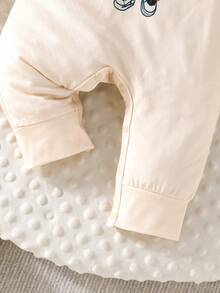 2件套男婴休闲舒适秋季新款条纹蓝红+小熊图案长袖连体衣 - 棕色 - 查看 11