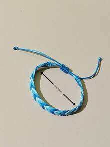 1 st minimalistiskt flätat armband, lämpligt för kvinnor vardagsbruk - Blå - Visa 6