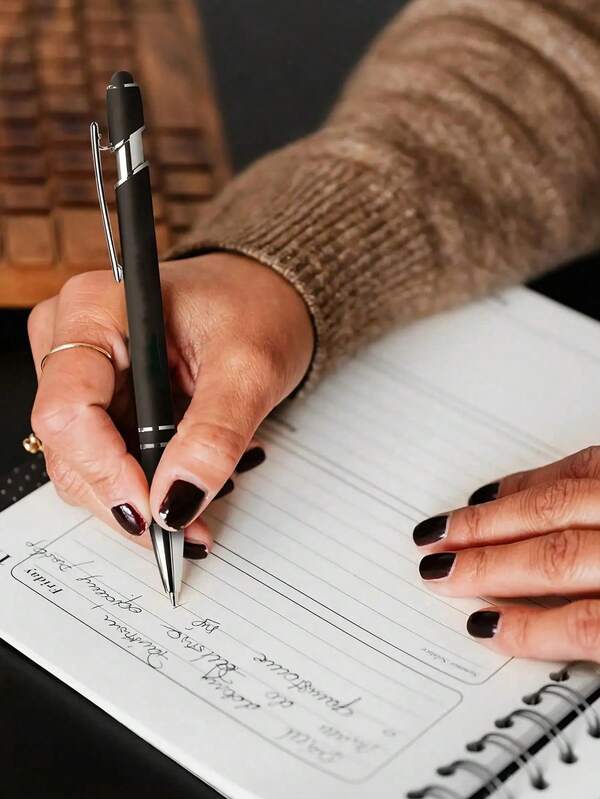 3pcs/1pc Random Color Metal Retractable Ballpoint Pen, Dual-Use Stylus Pen, Suitable For Daily Writing, Electronic Screen Touch, School Supplies, Neutral Ink Pen