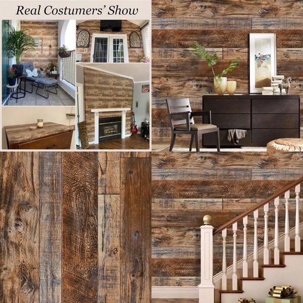 ENMER 1.1" X 118" Bron Ood Allper Peel And Sk  Self Adhive Conac Per For Cabine Couneop Sf Der All Door