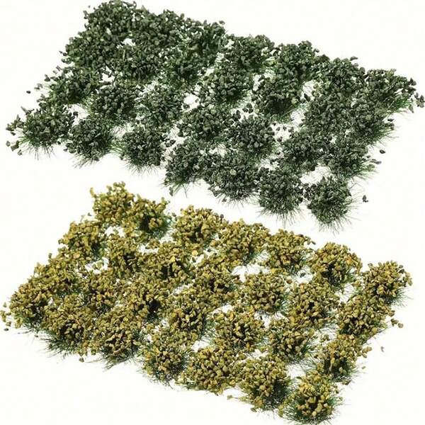Static Resin Miniature Grass Model Kit - 1pc 28pcs Shrub Terrain Decoration For Miniature Building Assembly