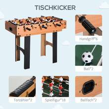 HOMCOM 4-In-1 Multi-Game Table, Foosball Table, Air Hockey Table, Table Tennis Table, Multifunctional Billiards Table 87x43x73cm For On-Site Gaming Fun - 1 - View 5