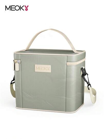 Meoky Large Capacity Insulated Lunch Bag With Shoulder Strap – Reusable Waterproof Cooler Tote For Women & Adults, Leakproof Thermal Bento Lunch Box With Thick Aluminum Lining, Ideal For Work, School, Office, Travel, Picnic & Camping