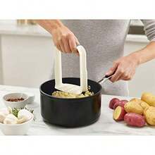 Joseph Joseph 20140 EasyMash Plastic Potato Masher Ergonomic With Nonslip Grip And Panscraping Edges Dishwasher  Onesize White For Efficient Kitchen Mashing And Cleanup In Home Cooking And Meal Preparation - trắng - Xem 4