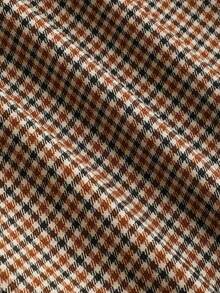 Pantalon large à poches à motif pied-de-poule mode femme pour le travail - Multicolore - Voir 3