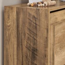 Narrow Shoe Cabinet With 2 Flaps, Space-Saving Shoe Rack With Height-Adjustable Compartments – For Hallways, Small Apartments, 20 Kg Load, 60 X 79 X 23 Cm, FSR137 - Brown - View 9