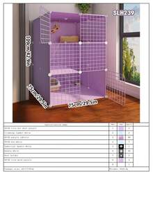Easy Install Indoor Cat Cage, Small Cat House, Pet Cage For Small Pets - Multicolor - View 15