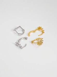 1 Stück 925 Sterling Silber asymmetrische Sonnenblumen Ohrringe, erhältlich in links und rechts Ausführungen, stilvolle und einfache, geeignet für den täglichen Gebrauch von Frauen (1 Stück, nicht 1 Paar)