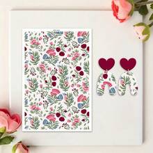 1 PC Gorgeous Abstract Oil Painting Series Pattern Soft Ceramic Earrings Water Transfer Paper Color Painting Leopard Handmade Clay Disposable Water-Soluble Stickers - Multicolor - View 22