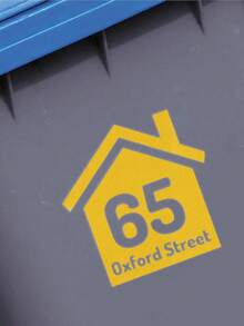 Custom Wheelie Bin Stickers-Personalize Your Trash Can With House Number & Street Name Decals, Horizontal Design For Easy Identification, 10x15cm ,Seal,Adhesive Tidy,High-Quality,Modern Custom,Personalized,Unique Ideal Gifts For Him Her,Boyfriend,Girlfriend,Dad,Mom,Family,Friends For Housewarming Home - Multicolor - View 4