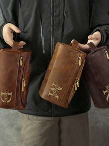 Set da viaggio personalizzato da uomo con portafoglio e borsa da toilette - Borsa da toilette personalizzata per anniversari, testimoni di nozze o regalo per lui, borsa da viaggio da uomo, borsa da viaggio per lui, regalo per testimoni di nozze, regalo per testimoni di nozze, borsa da toilette da uomo, borsa da toilette per lui, regalo per testimoni di nozze, borsa in pelle da uomo, nuovo anno glamour